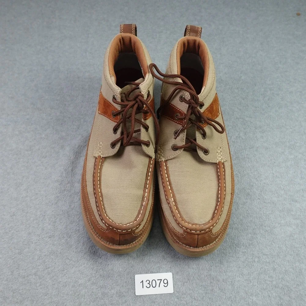 Twisted X Boots Mens 9.5 Tan Brown Casual Driving Moc Chukka EcoTWX
